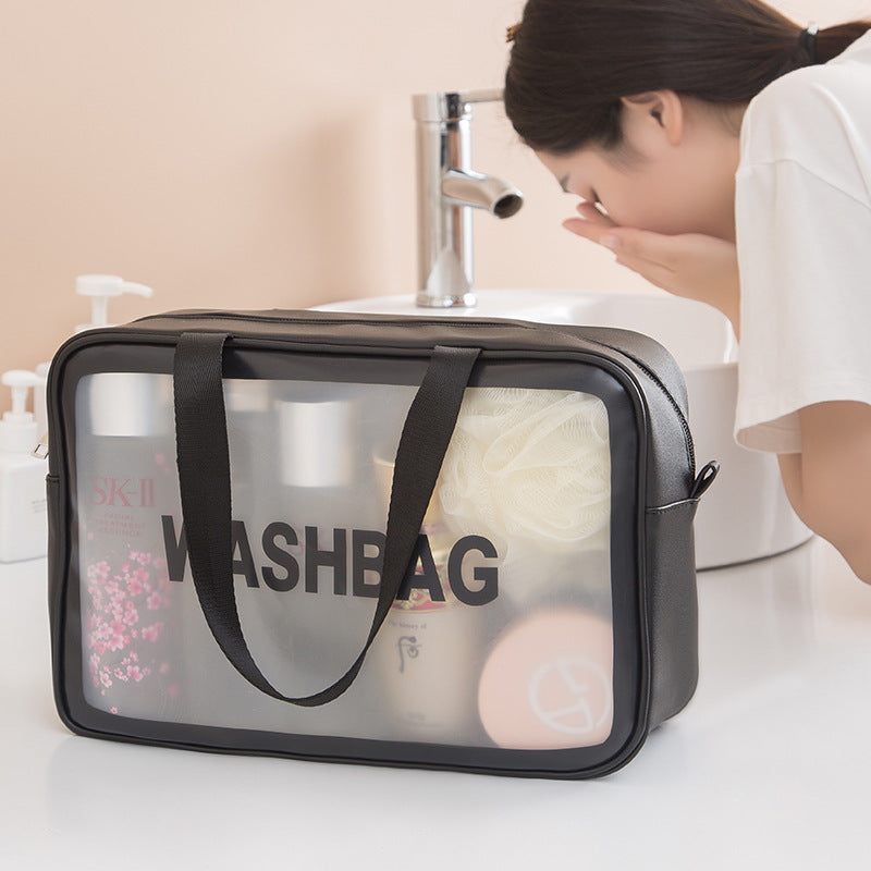 Korean Travel Cosmetic Bag | Large-Capacity Waterproof Skincare Storage Organizer
