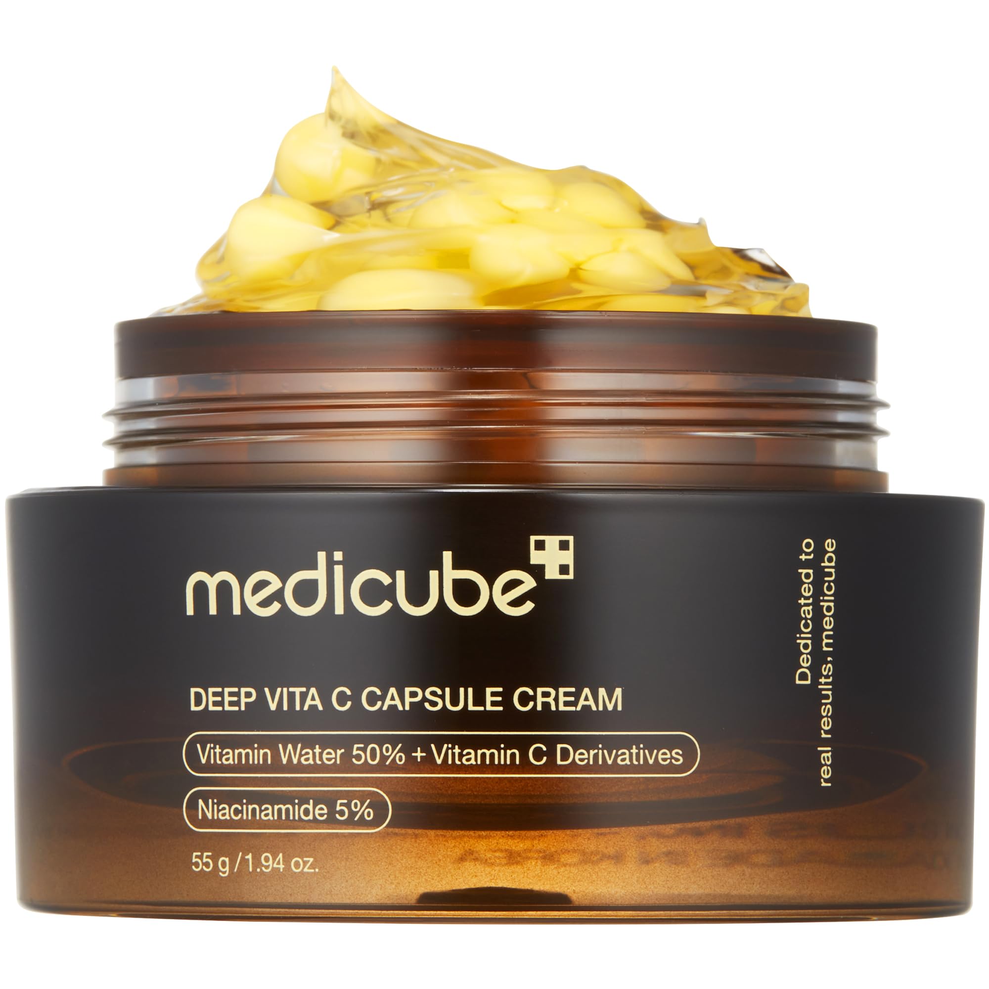Medicube Deep Vitamin C Golden Capsule Face Moisturizer | Korean Glow Cream 1.94 oz