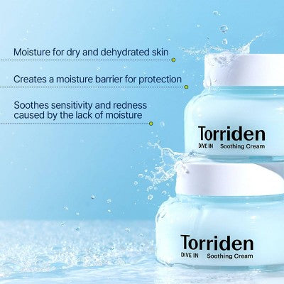 Torriden Dive-In Soothing Cream Koreanische Hautpflege zur Beruhigung und Tiefenhydratisierung 2.7 fl oz - Ohne Umverpackung