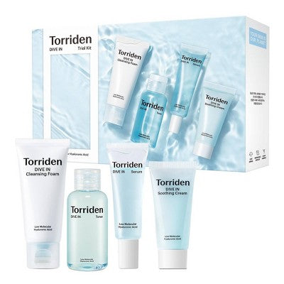 Torriden DIVE-IN Korean Skincare Trial Travel Kit | Hydration & Skin Strengthening