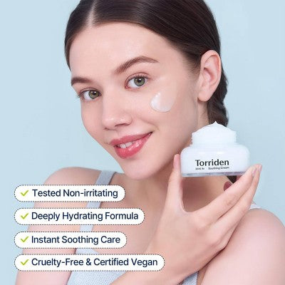 Torriden Dive-In Soothing Cream Koreanische Hautpflege zur Beruhigung und Tiefenhydratisierung 2.7 fl oz - Ohne Umverpackung