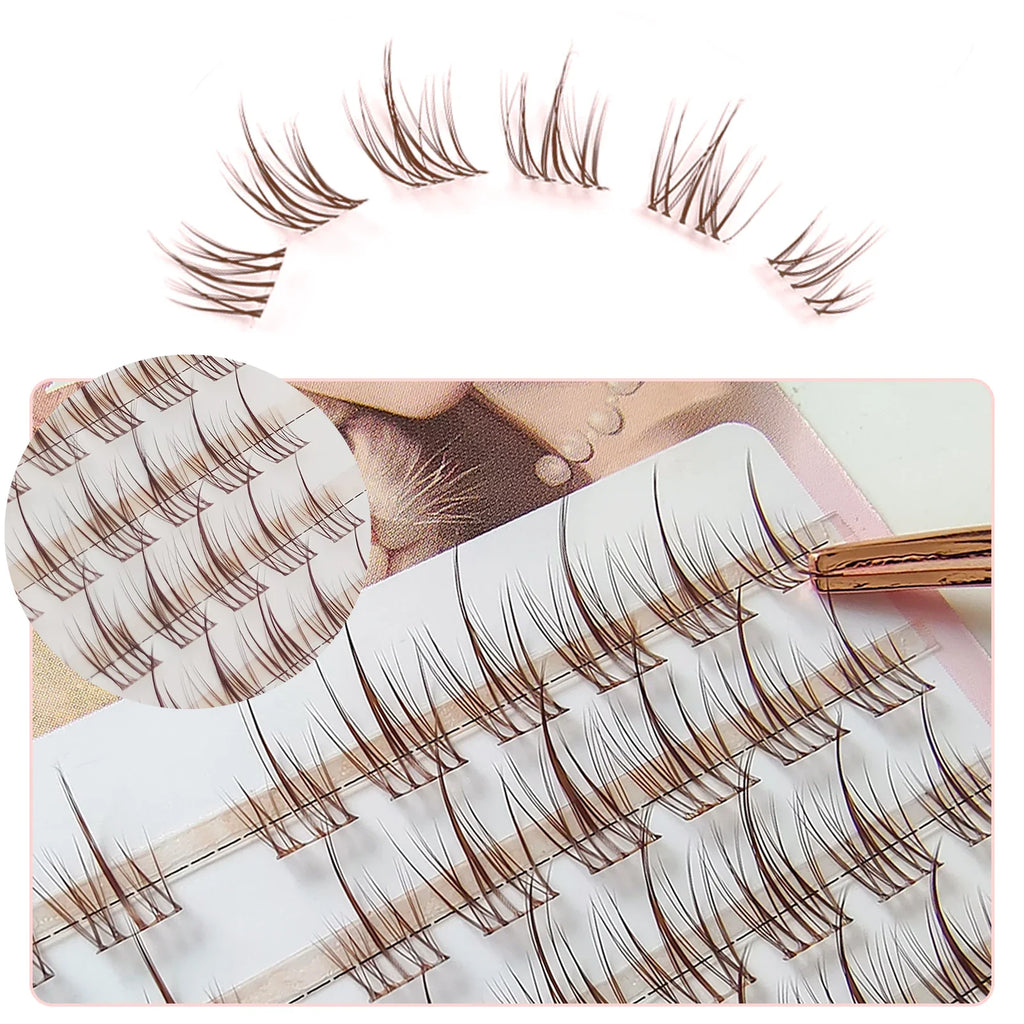 Caramel Sunflower DIY Eyelashes | Natural Beginner-Friendly Fake Lash Set
