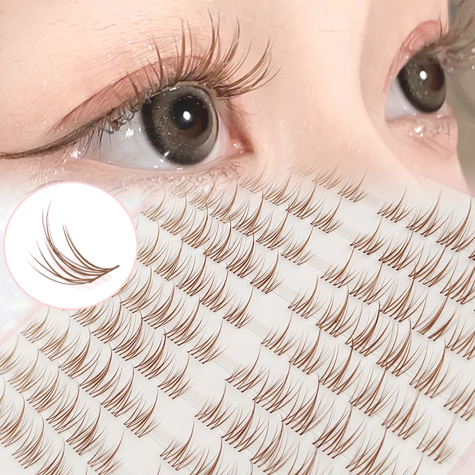 Caramel Sunflower DIY Eyelashes | Natural Beginner-Friendly Fake Lash Set