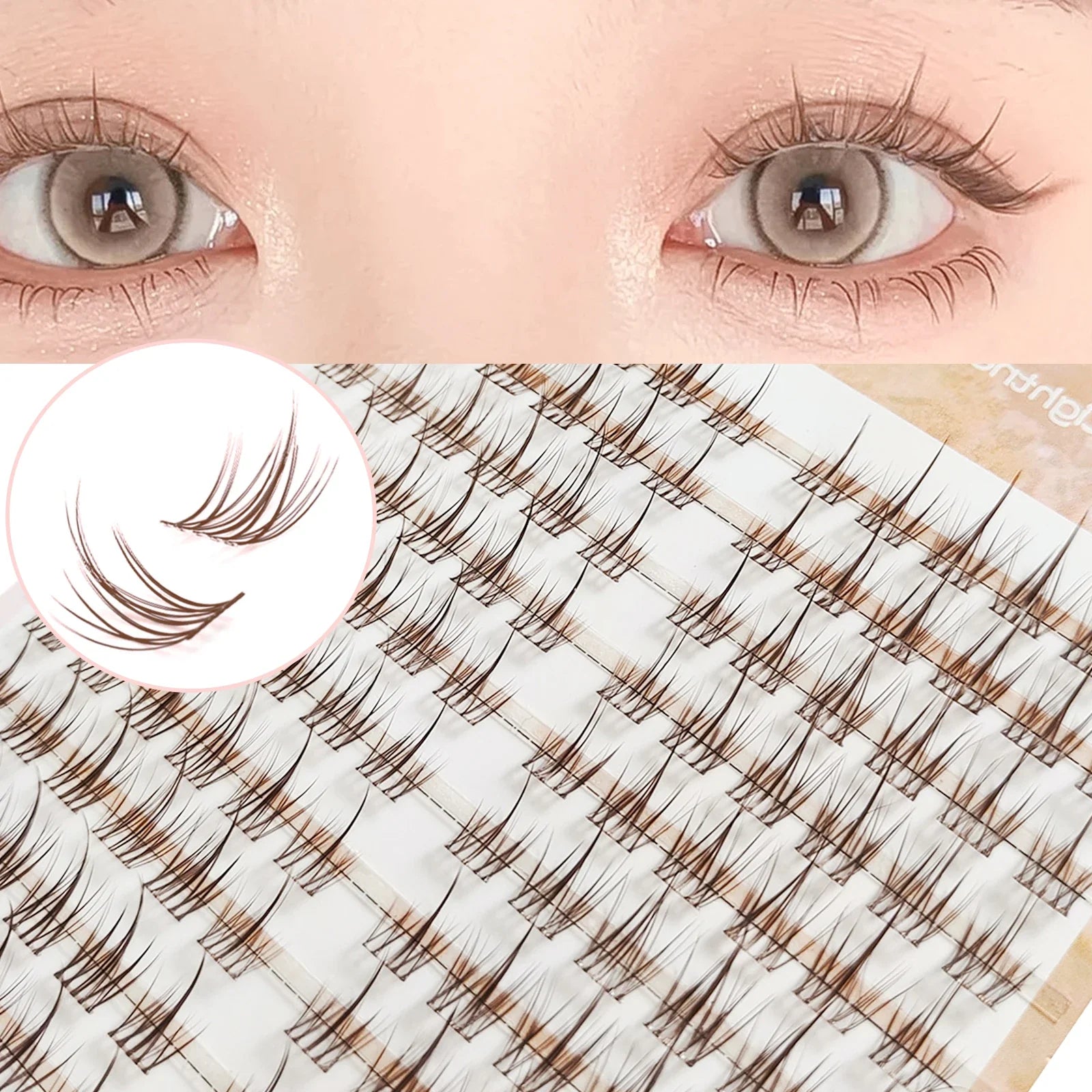 Caramel Sunflower DIY Eyelashes | Natural Beginner-Friendly Fake Lash Set