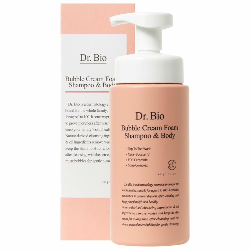 Dr.Bio Bubble Cream Schaumshampoo & Körperreiniger 450ml All-in-One Reiniger