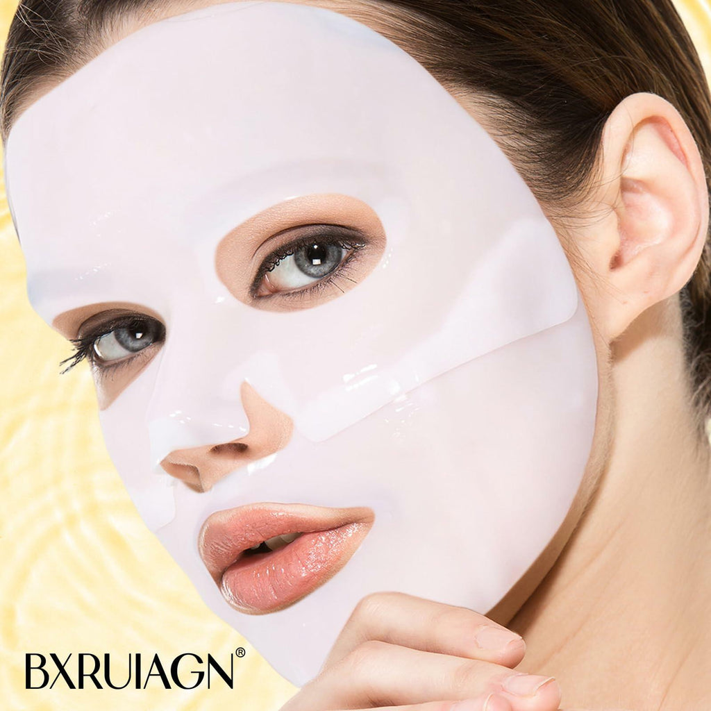 BestBy01/28 BXRUIAGN Schnecken-Muzin-Gesichtsmaske 96 Hydrogel Koreanische Hautpflege 4 Stk.