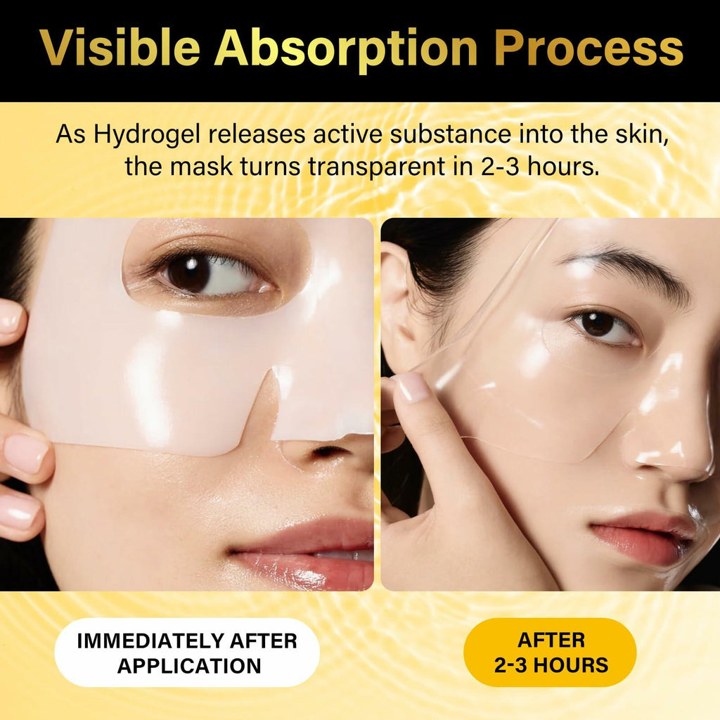 BestBy01/28 BXRUIAGN Schnecken-Muzin-Gesichtsmaske 96 Hydrogel Koreanische Hautpflege 4 Stk.