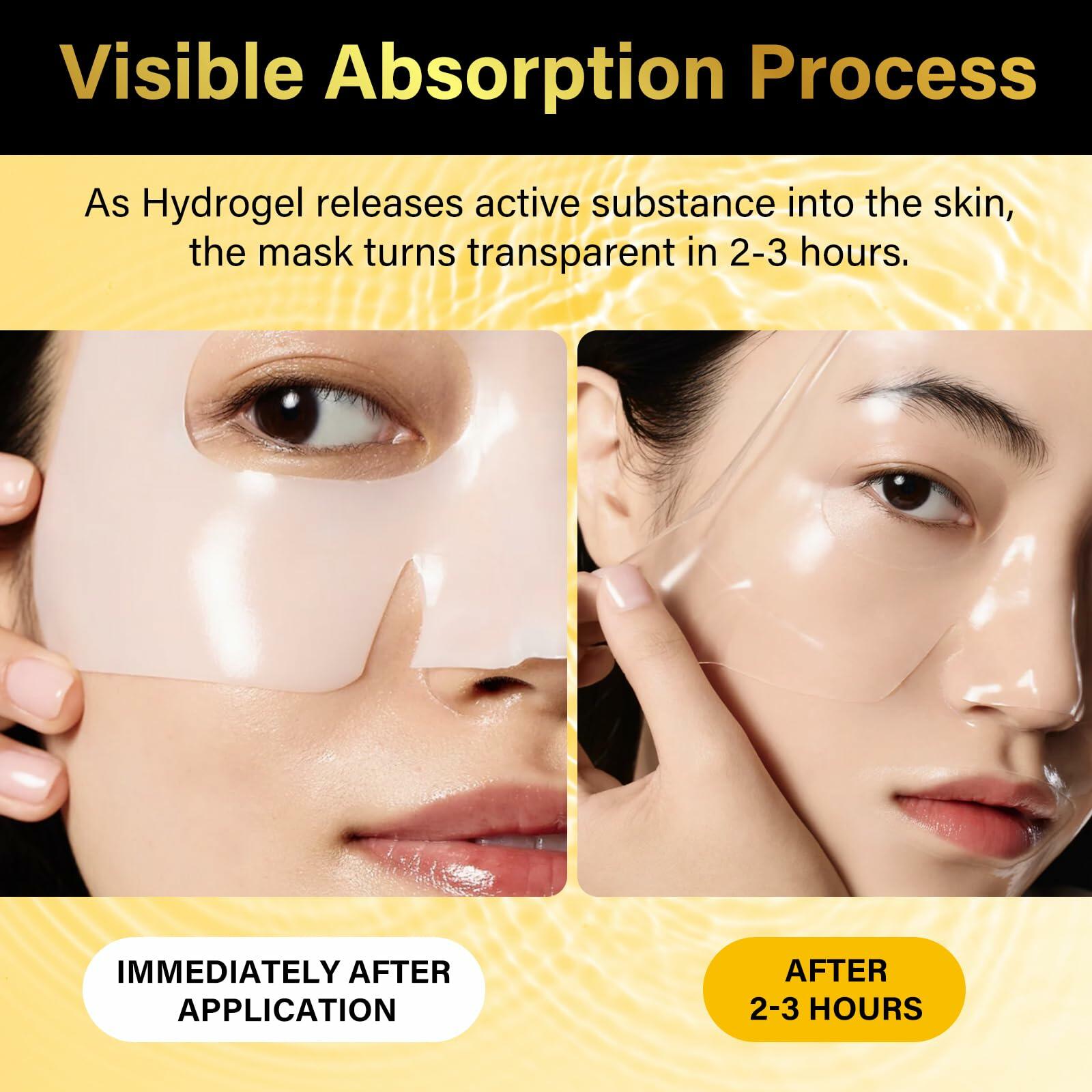 BestBy01/28 BXRUIAGN Schnecken-Muzin-Gesichtsmaske 96 Hydrogel Koreanische Hautpflege 4 Stk.