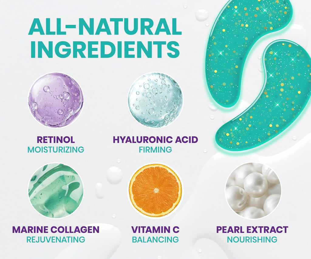 Stylia Under Eye Patches | Marine Collagen, Retinol & Vitamin C - 6 Pairs
